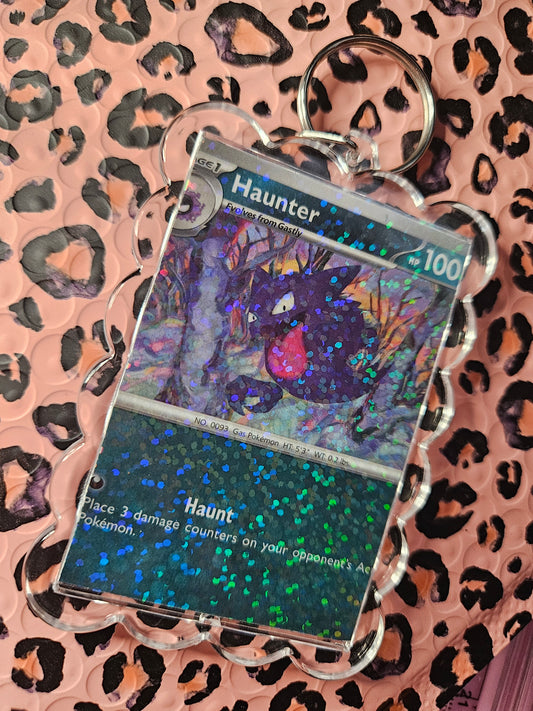 Haunter pokemon card keychain
