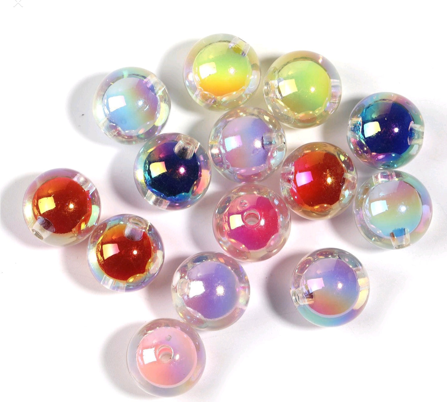 Rainbow iridescent 16mm beads
